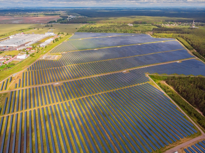 solar panel aerial view