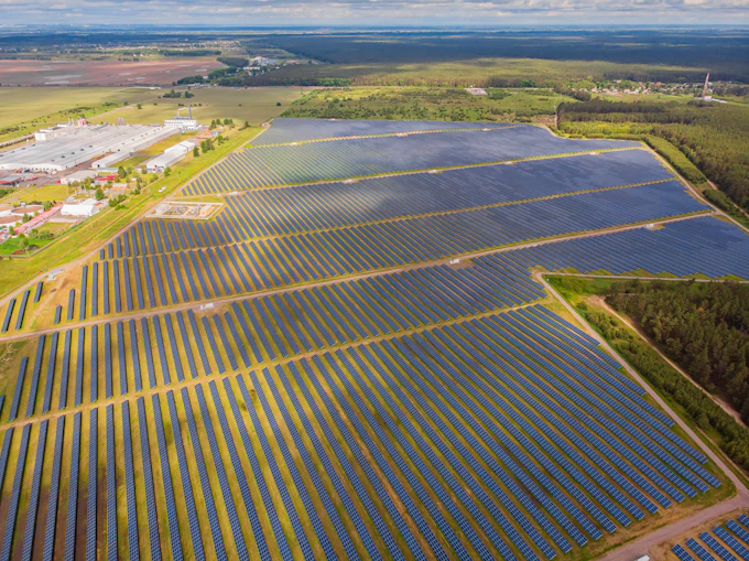 solar panel aerial view