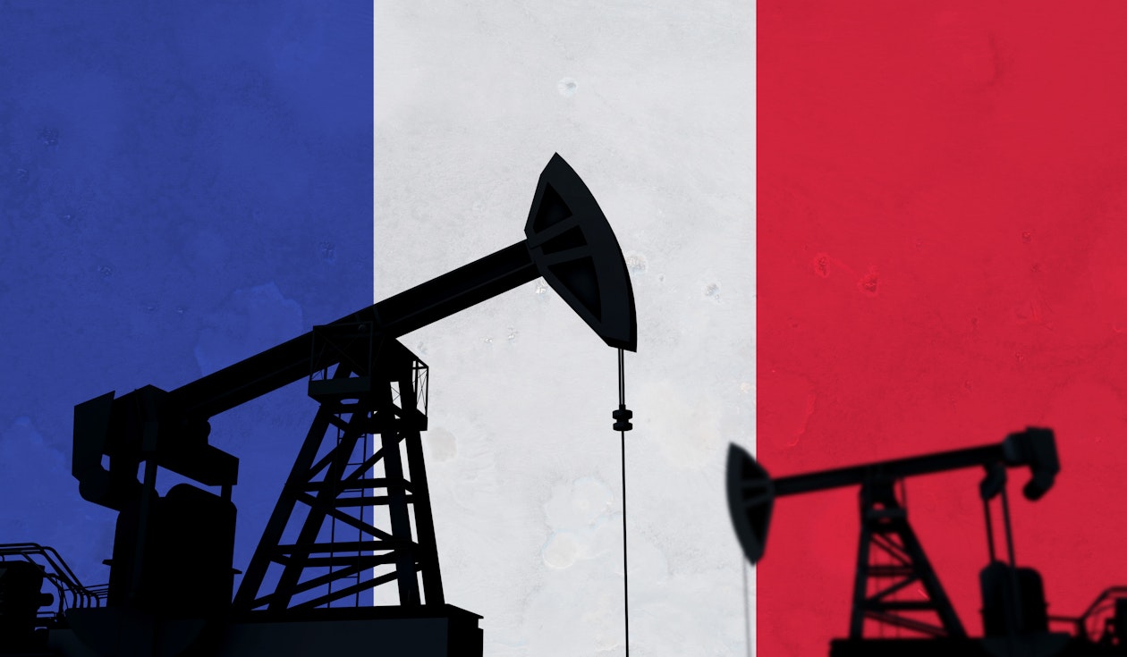 oil-gas-industry-background-oil-pump-silhouette-against-france-flag-d-rendering
