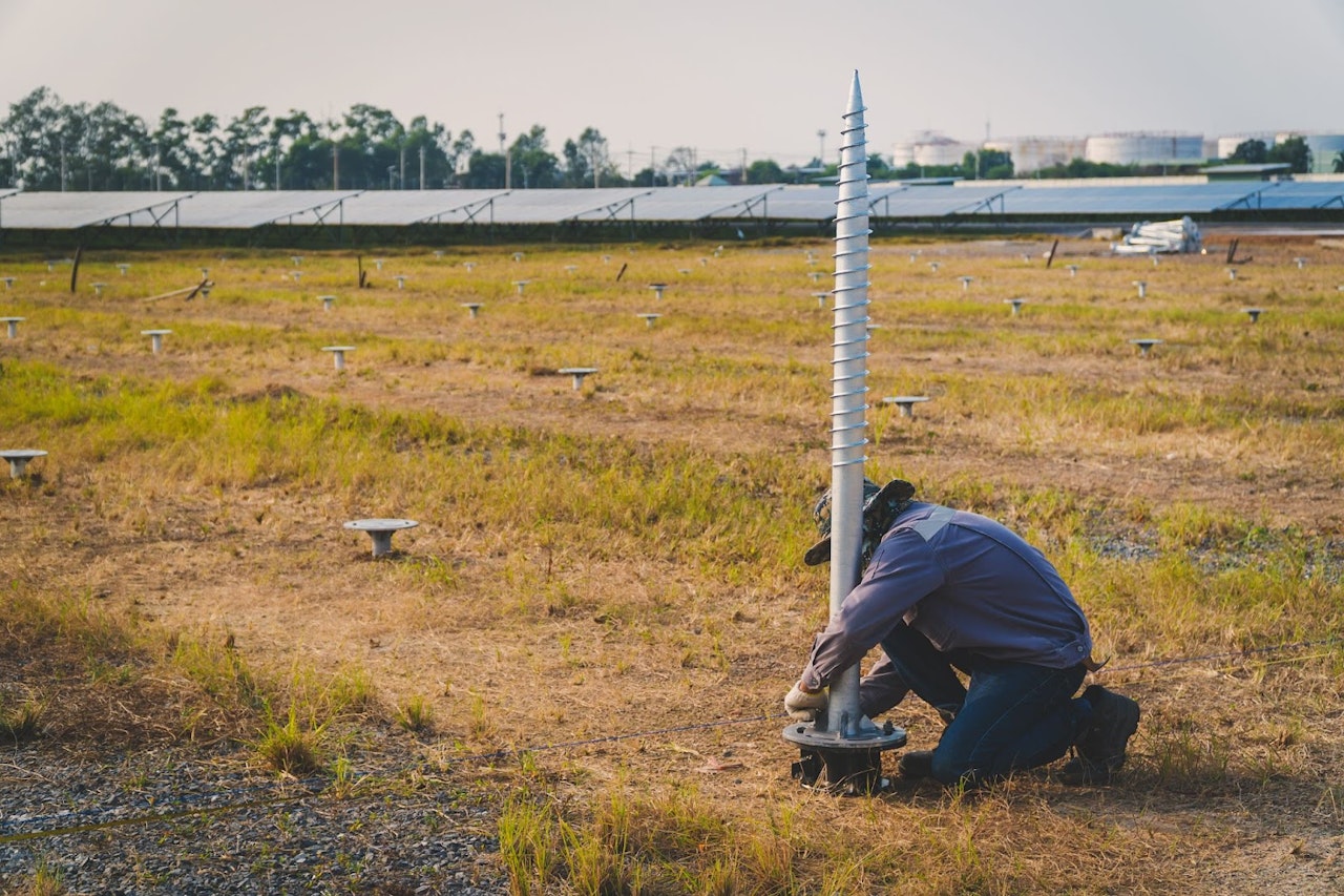 Solar mounting structure construction methods