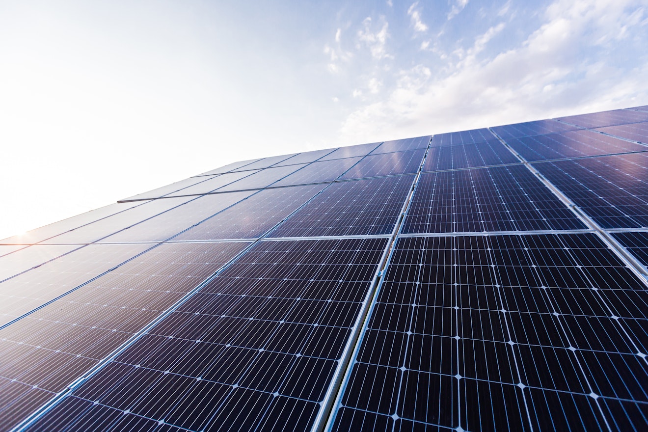 solar panel and sky