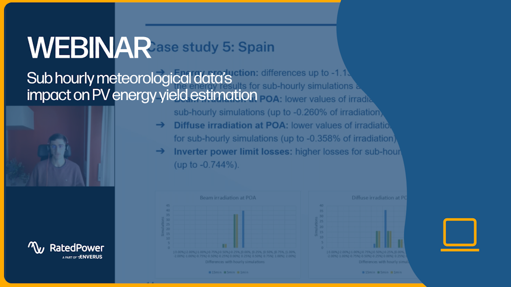 Sub-hourly meteorological data’s impact on energy yield estimation