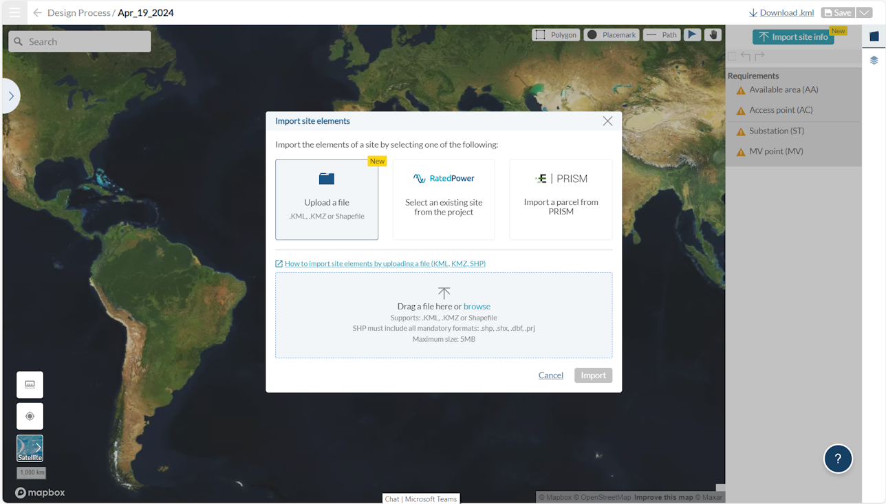 Site selection and PV plant design in minutes with Prism and RatedPower