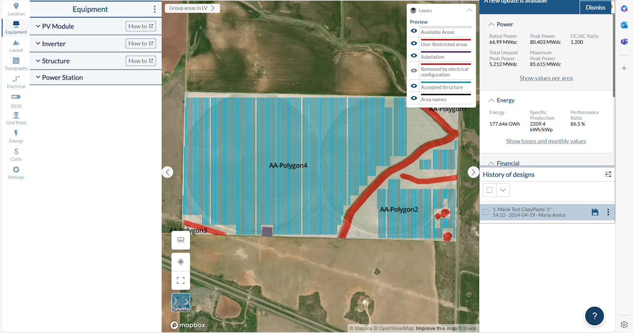 Site selection and PV plant design in minutes with Prism and RatedPower