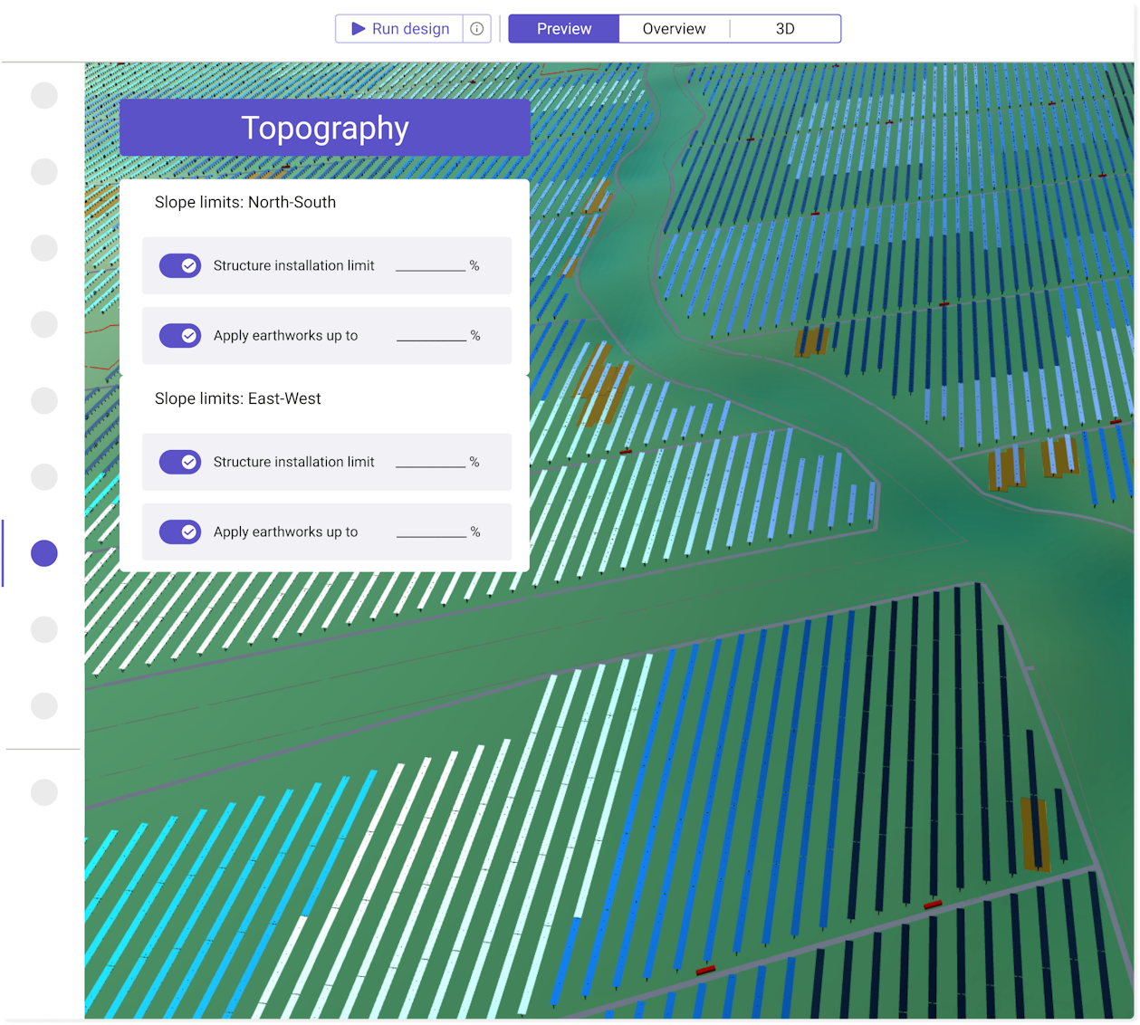 Topography analysis and earthwork