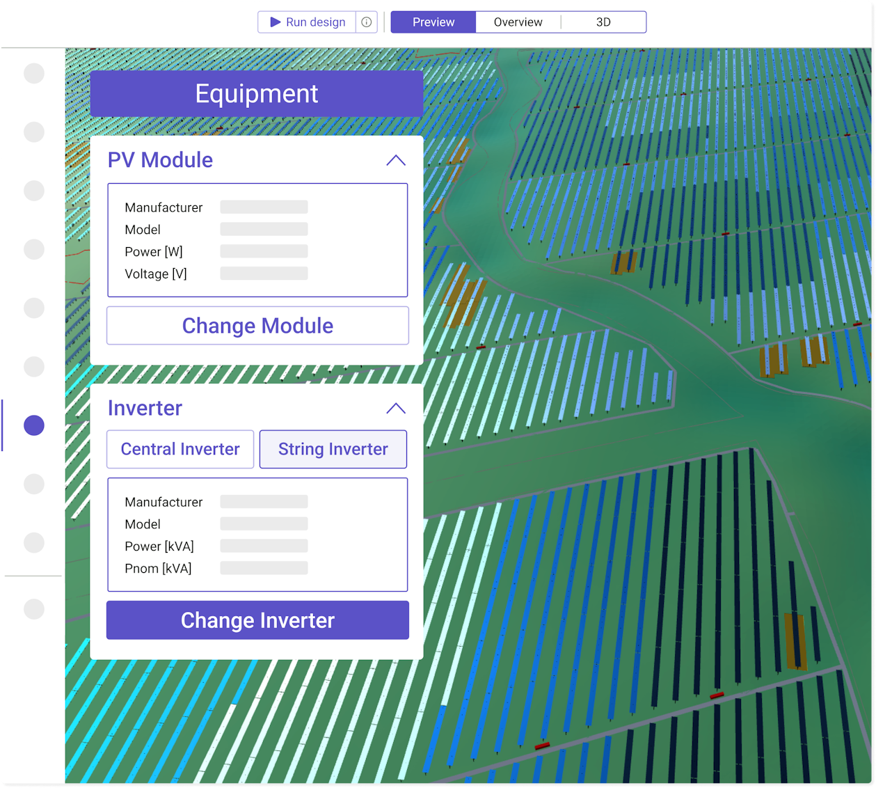 Fast hybrid PV and storage layout