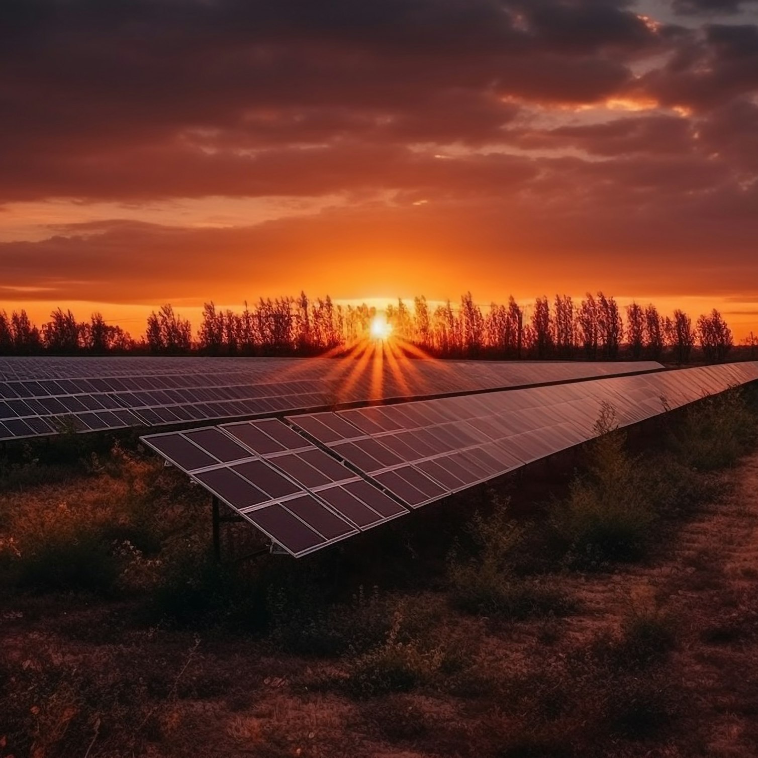 solar energy sunset