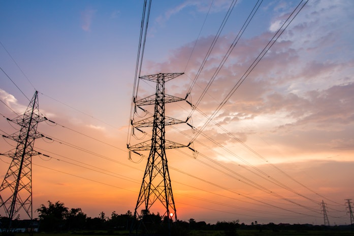 Electiricty pylon sunset