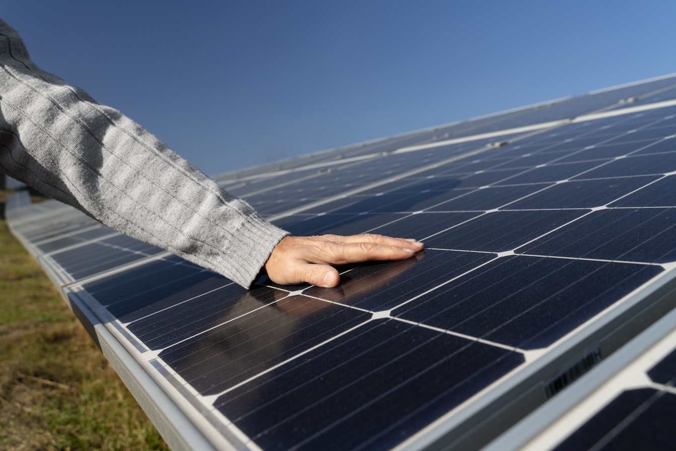 pv panel closeup
