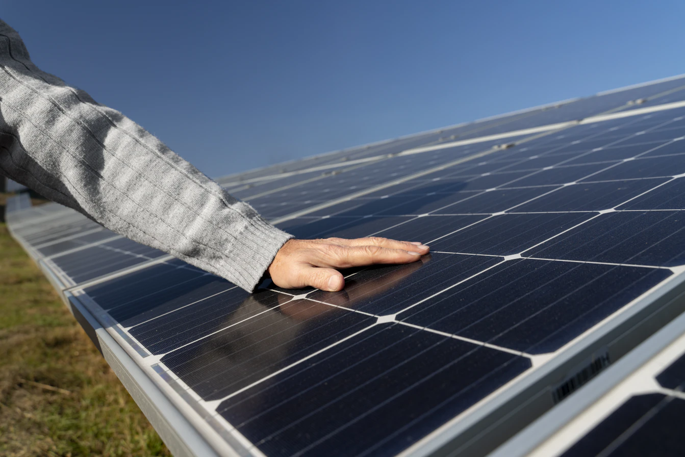 pv panel closeup