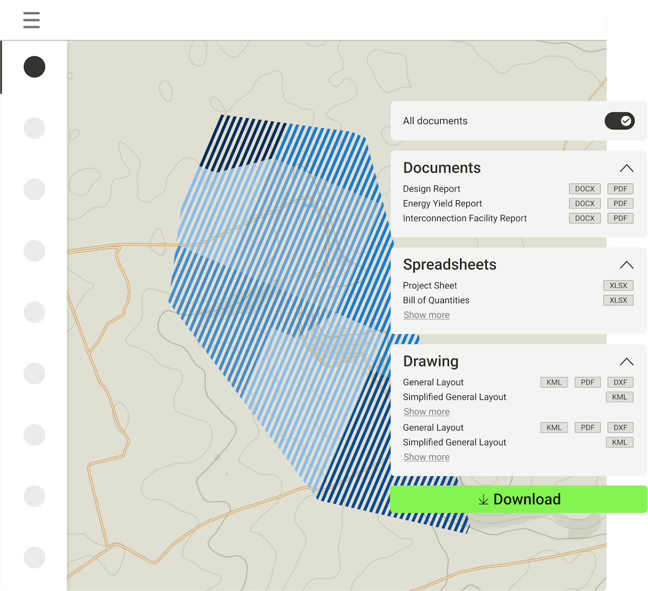 Earthwork estimates report