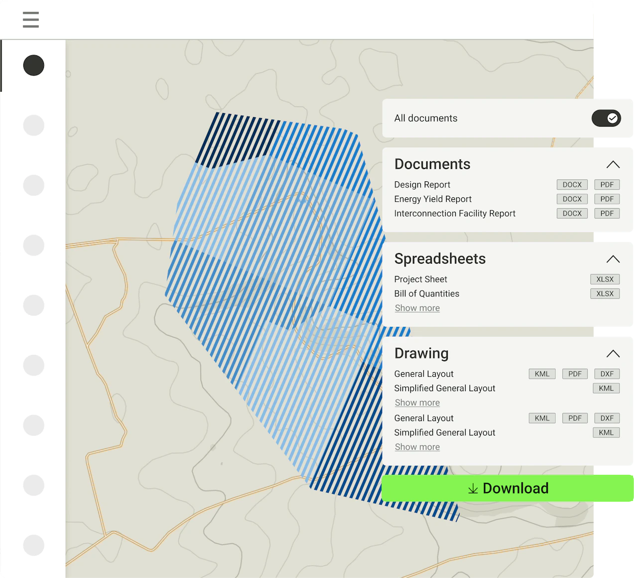 Earthwork estimates report