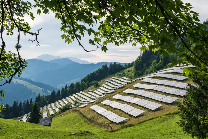 solar farm hill