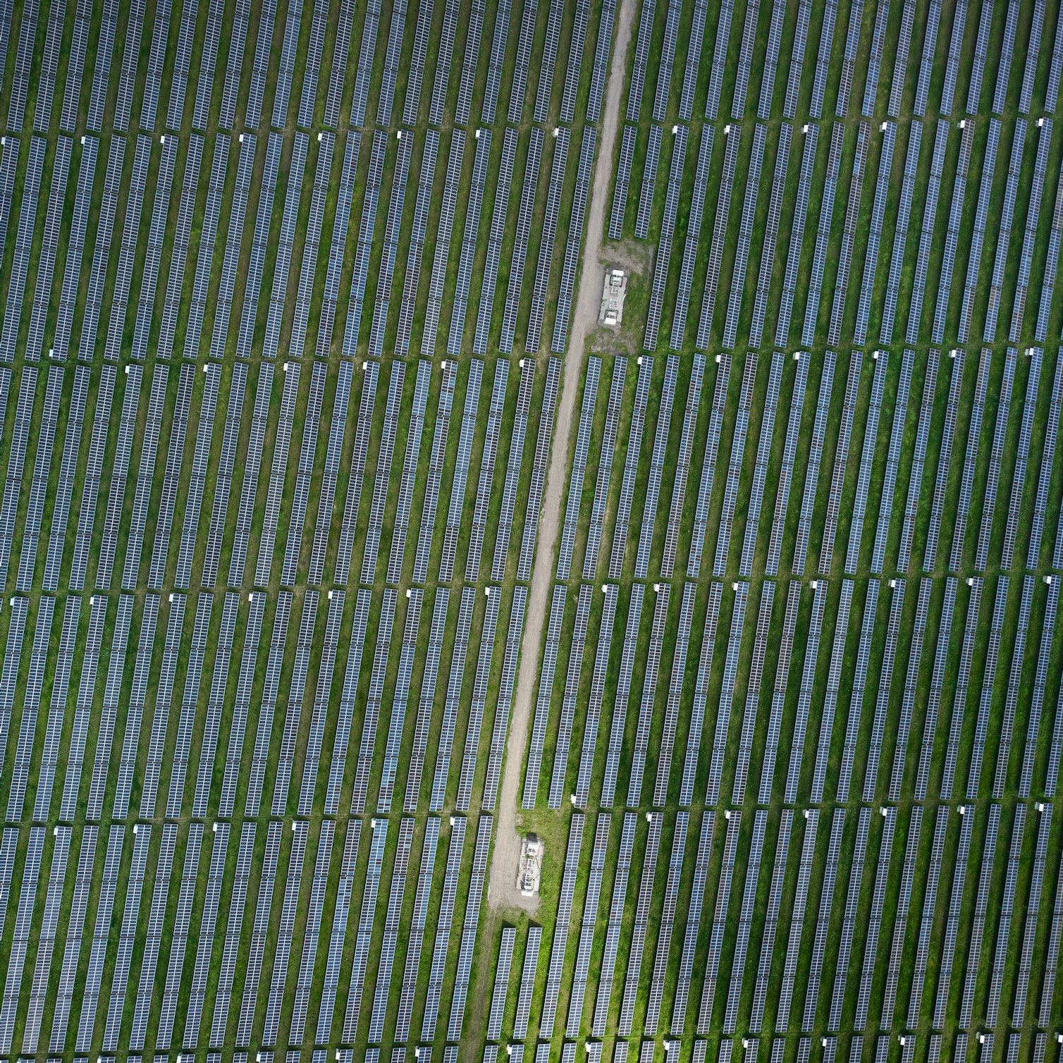 aerial view pv plant