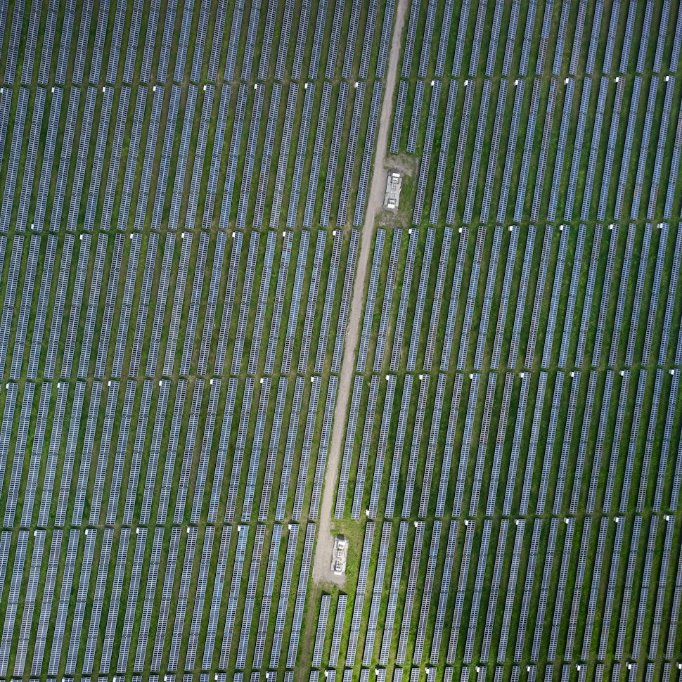 aerial view pv plant
