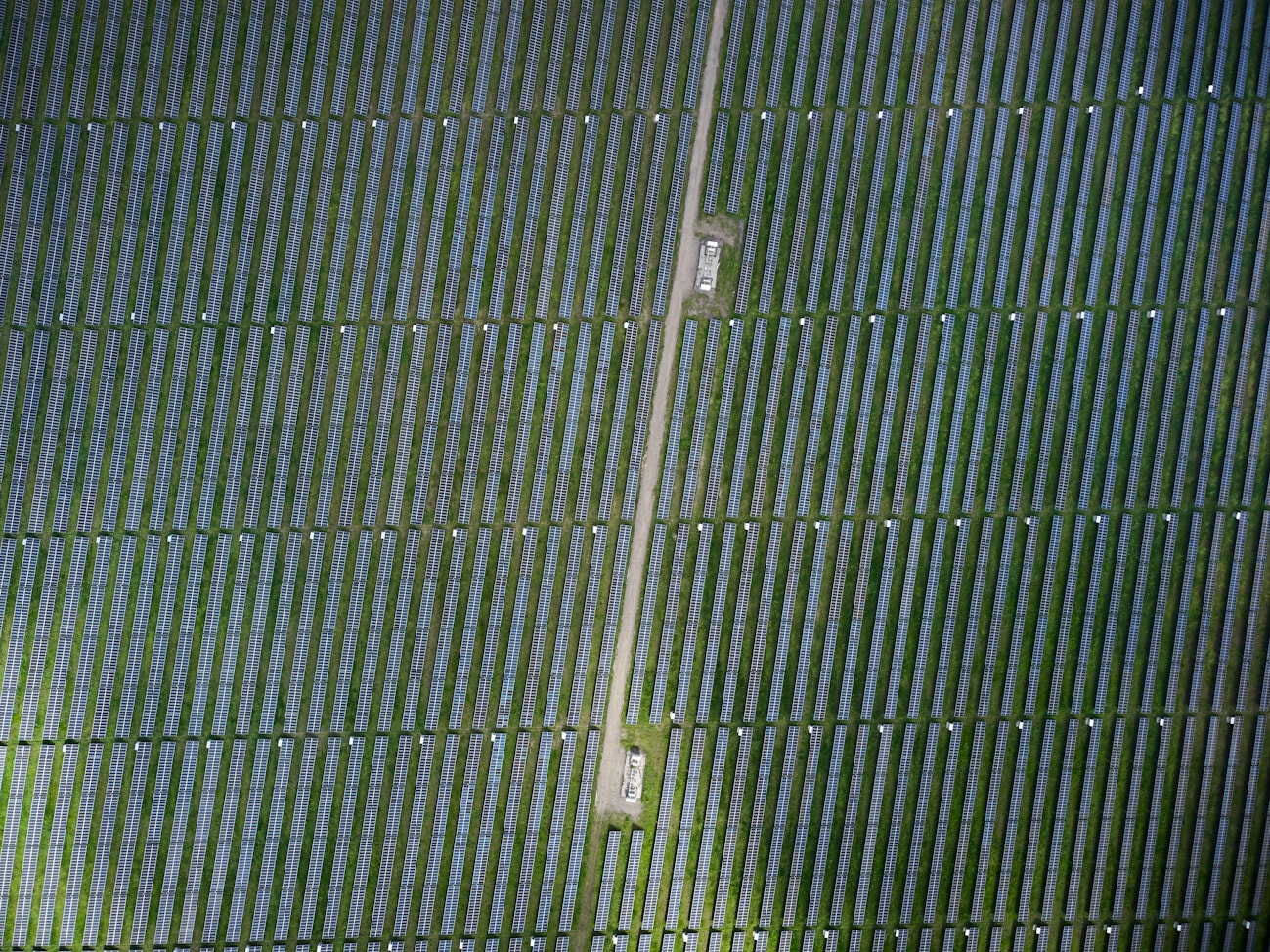 aerial view pv plant