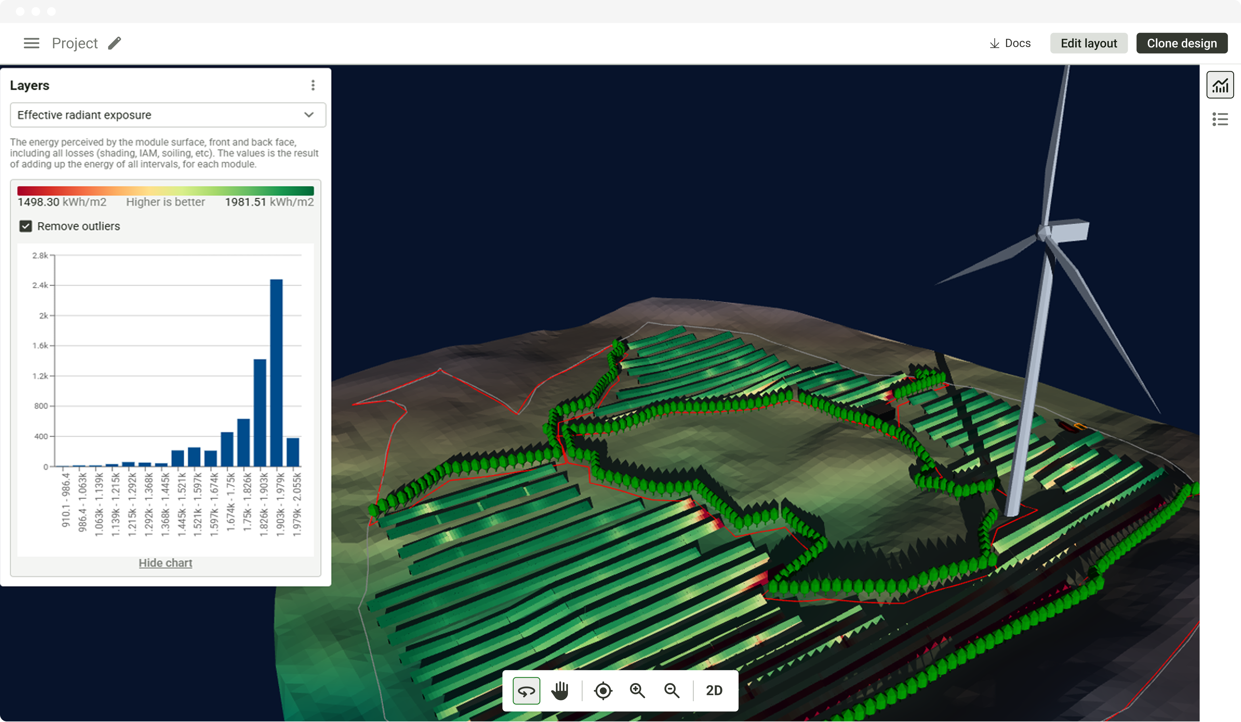 3d energy yield estimation tool