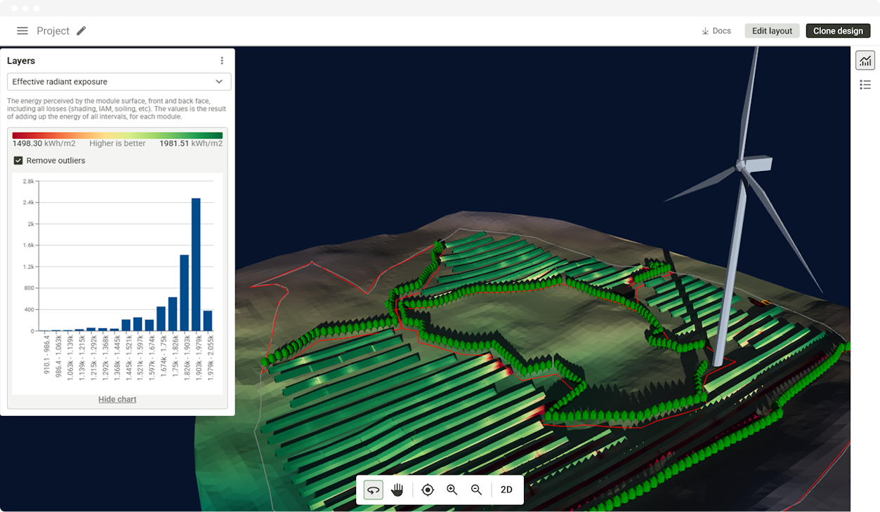 3d energy yield estimation tool