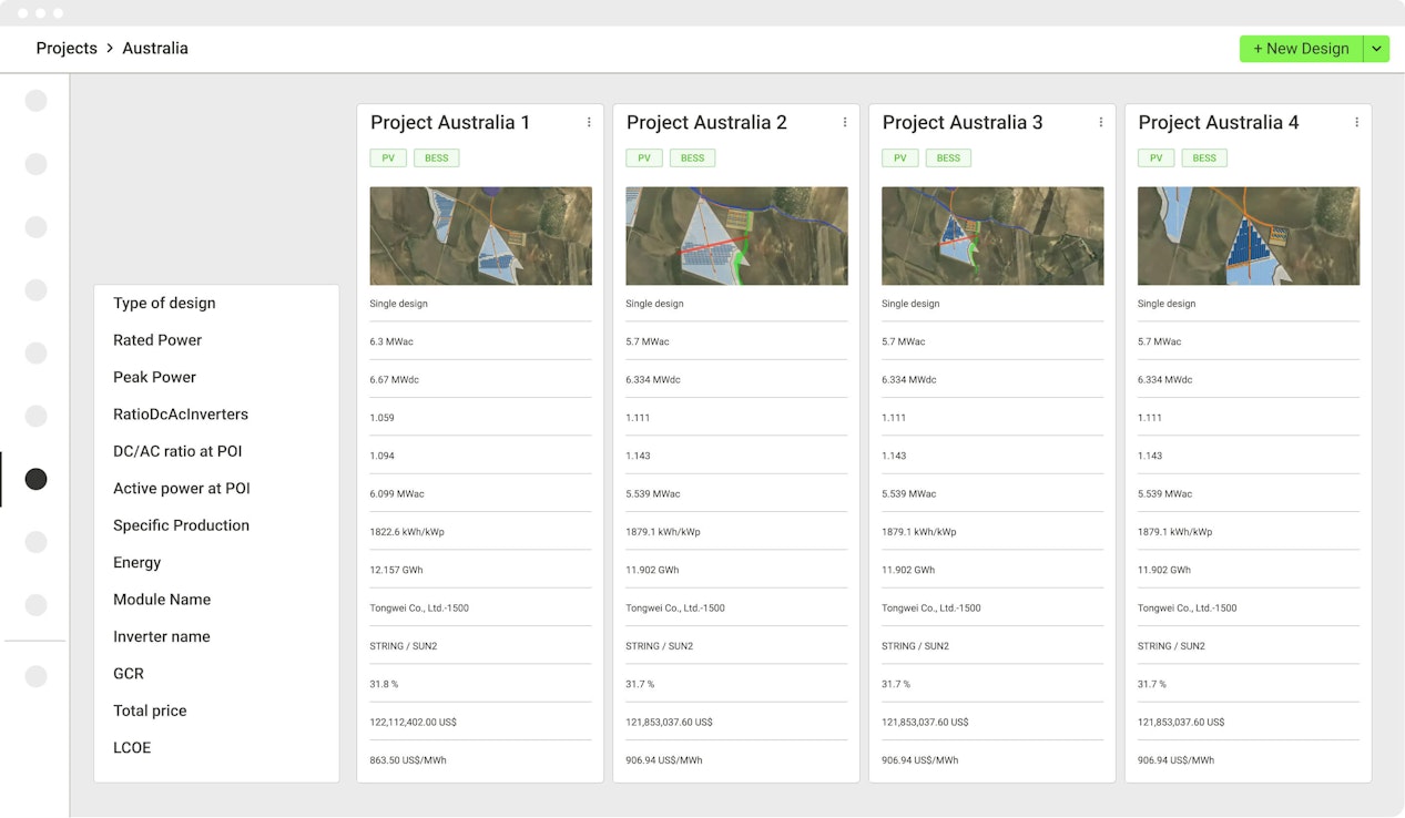 PV and BESS Design Software for Project Developers